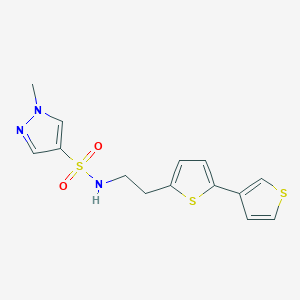 N-(2-([2,3'-bithiophen]-5-yl)ethyl)-1-methyl-1H-pyrazole-4-sulfonamide