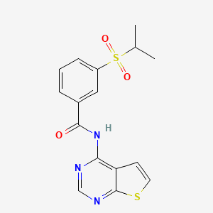 3-(isopropylsulfonyl)-N-(thieno[2,3-d]pyrimidin-4-yl)benzamide