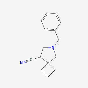 molecular formula C15H18N2 B2748935 6-苄基-6-氮杂螺[3.4]辛烷-8-碳腈 CAS No. 1909306-45-1