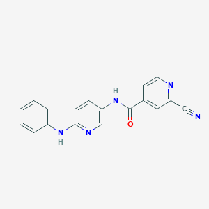 2-cyano-N-[6-(phenylamino)pyridin-3-yl]pyridine-4-carboxamide