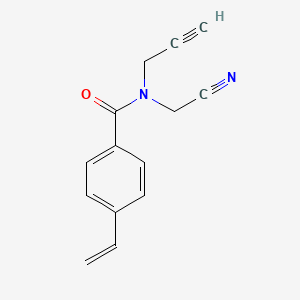 N-(Cyanomethyl)-4-ethenyl-N-prop-2-ynylbenzamide