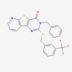 3-benzyl-2-((3-(trifluoromethyl)benzyl)thio)pyrido[3',2':4,5]thieno[3,2-d]pyrimidin-4(3H)-one