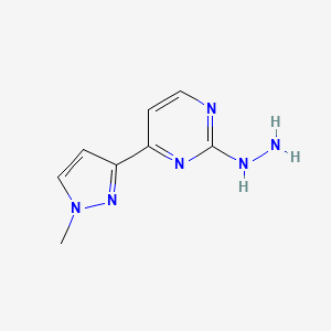 2-hydrazinyl-4-(1-methyl-1H-pyrazol-3-yl)pyrimidine