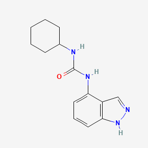 molecular formula C14H18N4O B2748948 N-cyclohexyl-N'-(1H-indazol-4-yl)urea CAS No. 860650-79-9