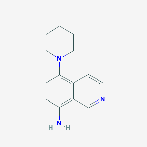 molecular formula C14H17N3 B2748953 5-(哌啶-1-基)异喹啉-8-胺 CAS No. 923211-75-0