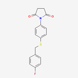 1-{4-[(4-fluorobenzyl)sulfanyl]phenyl}dihydro-1H-pyrrole-2,5-dione