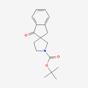 molecular formula C17H21NO3 B2748965 Tert-butyl 3-oxospiro[1H-indene-2,3'-pyrrolidine]-1'-carboxylate CAS No. 2460749-40-8