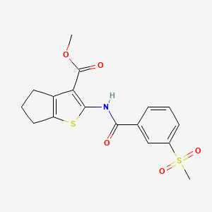 methyl 2-(3-(methylsulfonyl)benzamido)-5,6-dihydro-4H-cyclopenta[b]thiophene-3-carboxylate