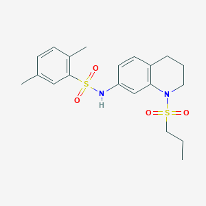 2,5-dimethyl-N-(1-(propylsulfonyl)-1,2,3,4-tetrahydroquinolin-7-yl)benzenesulfonamide