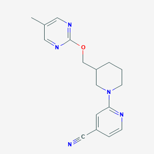 2-[3-[(5-Methylpyrimidin-2-yl)oxymethyl]piperidin-1-yl]pyridine-4-carbonitrile