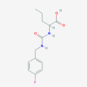 molecular formula C13H17FN2O3 B2748985 2-({[(4-Fluorophenyl)methyl]carbamoyl}amino)pentanoic acid CAS No. 1396965-10-8