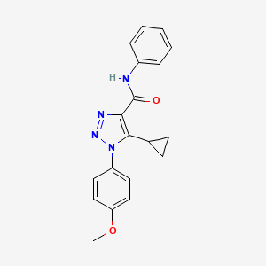 molecular formula C19H18N4O2 B2748989 5-环丙基-1-(4-甲氧基苯基)-N-苯基-1H-1,2,3-三唑-4-甲酰胺 CAS No. 954360-90-8