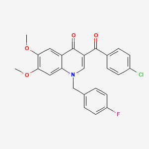 3-(4-chlorobenzoyl)-1-(4-fluorobenzyl)-6,7-dimethoxyquinolin-4(1H)-one