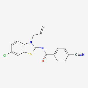 (Z)-N-(3-allyl-6-chlorobenzo[d]thiazol-2(3H)-ylidene)-4-cyanobenzamide