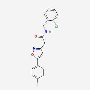 N-(2-chlorobenzyl)-2-(5-(4-fluorophenyl)isoxazol-3-yl)acetamide