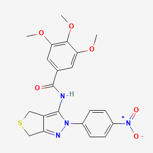 3,4,5-trimethoxy-N-(2-(4-nitrophenyl)-4,6-dihydro-2H-thieno[3,4-c]pyrazol-3-yl)benzamide