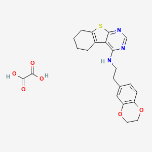 N-(2-(2,3-dihydrobenzo[b][1,4]dioxin-6-yl)ethyl)-5,6,7,8-tetrahydrobenzo[4,5]thieno[2,3-d]pyrimidin-4-amine oxalate
