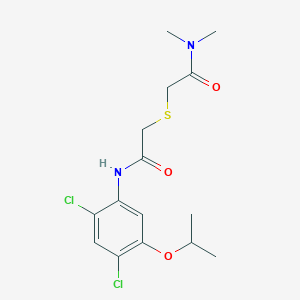 2-{[2-(2,4-dichloro-5-isopropoxyanilino)-2-oxoethyl]sulfanyl}-N,N-dimethylacetamide