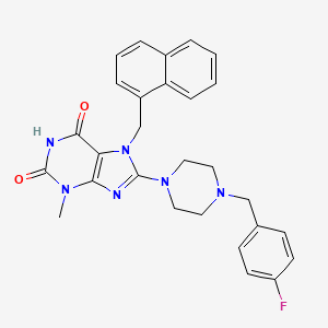 8-(4-(4-fluorobenzyl)piperazin-1-yl)-3-methyl-7-(naphthalen-1-ylmethyl)-1H-purine-2,6(3H,7H)-dione