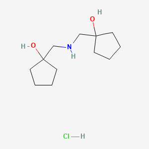 1-({[(1-Hydroxycyclopentyl)methyl]amino}methyl)cyclopentan-1-ol hydrochloride