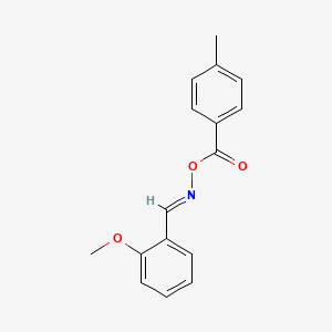 molecular formula C16H15NO3 B2749028 1-Methoxy-2-({[(4-methylbenzoyl)oxy]imino}methyl)benzene CAS No. 331462-30-7