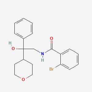 2-bromo-N-(2-hydroxy-2-phenyl-2-(tetrahydro-2H-pyran-4-yl)ethyl)benzamide