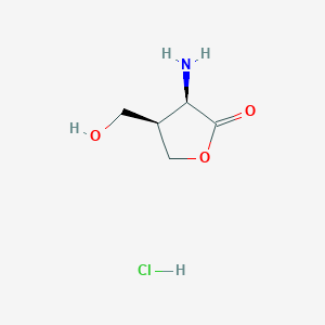 (3R,4R)-3-Amino-4-(hydroxymethyl)oxolan-2-one;hydrochloride
