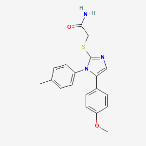 2-((5-(4-methoxyphenyl)-1-(p-tolyl)-1H-imidazol-2-yl)thio)acetamide
