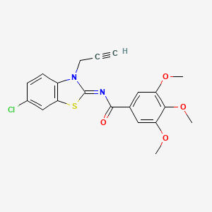 N-(6-chloro-3-prop-2-ynyl-1,3-benzothiazol-2-ylidene)-3,4,5-trimethoxybenzamide