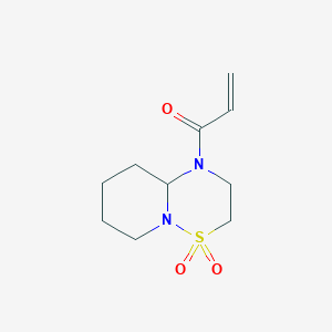 molecular formula C10H16N2O3S B2749042 1-(4,4-Dioxo-3,6,7,8,9,9a-hexahydro-2H-pyrido[1,2-b][1,2,4]thiadiazin-1-yl)prop-2-en-1-one CAS No. 2361657-77-2