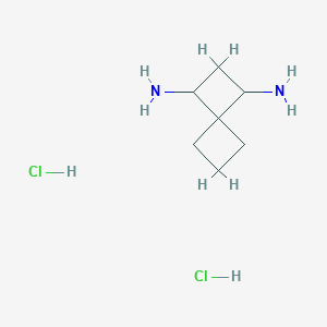 molecular formula C7H16Cl2N2 B2749054 螺[3.3]庚烷-1,3-二胺；二盐酸盐 CAS No. 2402829-04-1