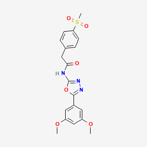 N-(5-(3,5-dimethoxyphenyl)-1,3,4-oxadiazol-2-yl)-2-(4-(methylsulfonyl)phenyl)acetamide