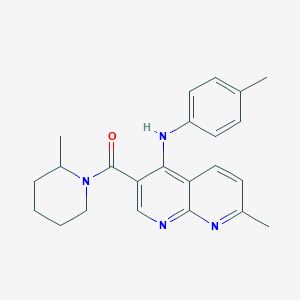 molecular formula C23H26N4O B2749057 N-cyclohexyl-2-(2-methyl-4-oxothieno[3,2-c]pyridin-5(4H)-yl)acetamide CAS No. 1251674-04-0