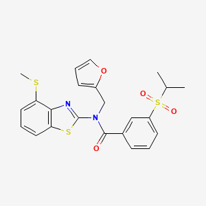 N-(furan-2-ylmethyl)-3-(isopropylsulfonyl)-N-(4-(methylthio)benzo[d]thiazol-2-yl)benzamide