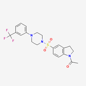 1-[5-({4-[3-(trifluoromethyl)phenyl]piperazin-1-yl}sulfonyl)-2,3-dihydro-1H-indol-1-yl]ethan-1-one
