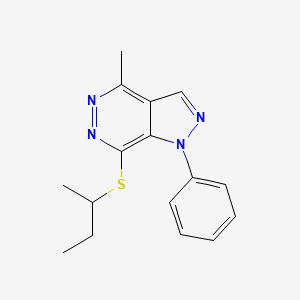 molecular formula C16H18N4S B2749067 7-(sec-butylthio)-4-methyl-1-phenyl-1H-pyrazolo[3,4-d]pyridazine CAS No. 1105235-13-9