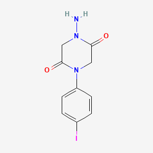 molecular formula C10H10IN3O2 B2749076 1-氨基-4-(4-碘苯基)哌嗪-2,5-二酮 CAS No. 680215-16-1