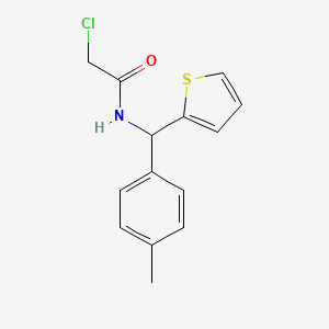 2-chloro-N-[(4-methylphenyl)(thiophen-2-yl)methyl]acetamide