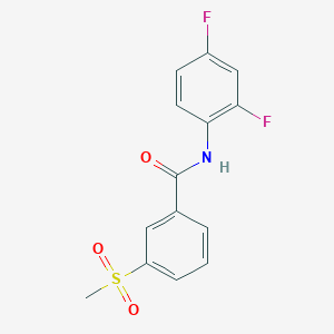 molecular formula C14H11F2NO3S B2749086 N-(2,4-difluorophenyl)-3-methylsulfonylbenzamide CAS No. 896295-14-0