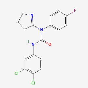 3-(3,4-dichlorophenyl)-1-(3,4-dihydro-2H-pyrrol-5-yl)-1-(4-fluorophenyl)urea
