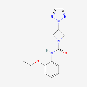 molecular formula C14H17N5O2 B2749091 N-(2-乙氧基苯基)-3-(2H-1,2,3-三唑-2-基)氮杂环丁烷-1-羧酰胺 CAS No. 2320505-57-3