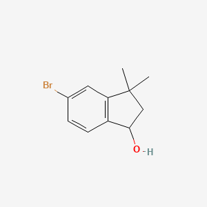 molecular formula C11H13BrO B2749098 5-Bromo-3,3-dimethyl-2,3-dihydro-1H-inden-1-ol CAS No. 124369-60-4