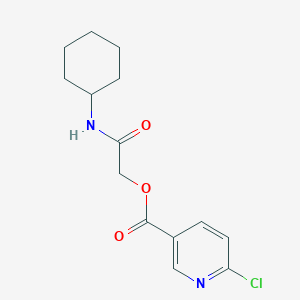 molecular formula C14H17ClN2O3 B2749099 (N-cyclohexylcarbamoyl)methyl 6-chloropyridine-3-carboxylate CAS No. 438032-81-6