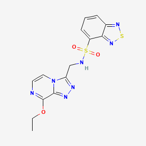 molecular formula C14H13N7O3S2 B2749106 N-((8-ethoxy-[1,2,4]triazolo[4,3-a]pyrazin-3-yl)methyl)benzo[c][1,2,5]thiadiazole-4-sulfonamide CAS No. 2034547-99-2