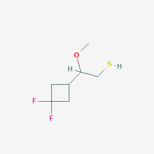 molecular formula C7H12F2OS B2749112 2-(3,3-二氟环丁基)-2-甲氧基乙硫醇 CAS No. 2551120-47-7