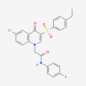 2-(6-chloro-3-((4-ethylphenyl)sulfonyl)-4-oxoquinolin-1(4H)-yl)-N-(4-fluorophenyl)acetamide