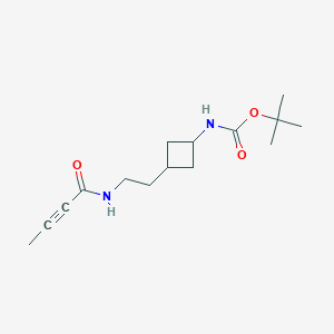 molecular formula C15H24N2O3 B2749116 Tert-butyl N-[3-[2-(but-2-ynoylamino)ethyl]cyclobutyl]carbamate CAS No. 2411277-42-2