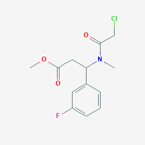 molecular formula C13H15ClFNO3 B2749117 甲基-3-[(2-氯乙酰)-甲基氨基]-3-(3-氟苯基)丙酸酯 CAS No. 2219407-65-3