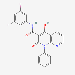 molecular formula C21H13F2N3O3 B2749119 N-(3,5-二氟苯基)-4-羟基-2-氧代-1-苯基-1,2-二氢-1,8-萘啶-3-羧酰胺 CAS No. 1251597-36-0