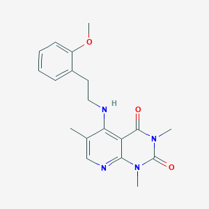 molecular formula C19H22N4O3 B2749122 5-((2-methoxyphenethyl)amino)-1,3,6-trimethylpyrido[2,3-d]pyrimidine-2,4(1H,3H)-dione CAS No. 942007-80-9